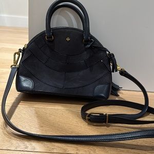 Tory Burch Navy Suede Crossbody